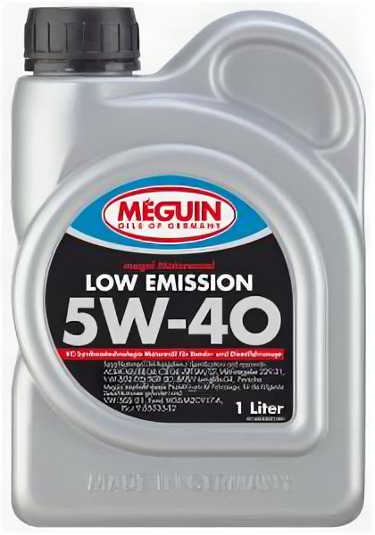 Meguin 5W-40 1L 6573 Megol Motorenoel Low Emission Cf/Sn C3 Нс-Синт. Мот.масло