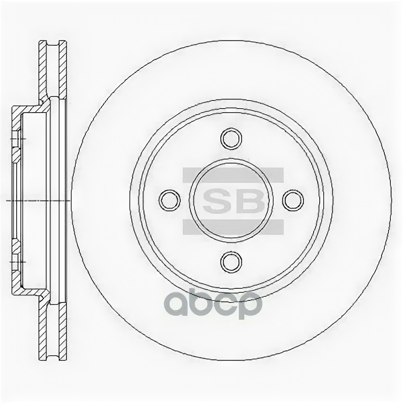 Диск тормозной Sangsin Brake SD4253