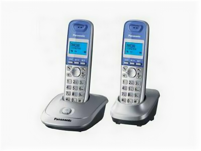 Радиотелефон Panasonic KX-TG2512RUS серебристый (2 радиотрубки в комплекте)