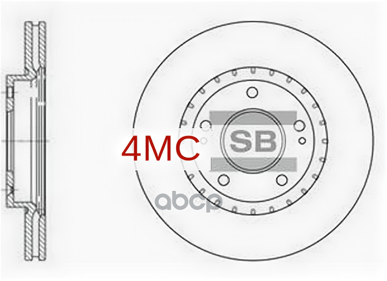 Sd1071_диск Тормозной Передний! Kia Seed/Veloster 1.4/1.6/1.4Crdi 12> Sangsin brake арт. SD1071