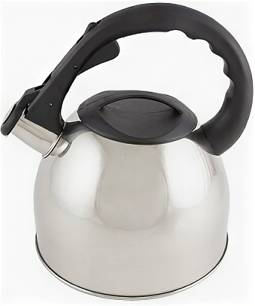 фото Чайник для плиты со свистком нержавеющая сталь 2.5 л MALLONY MAL-042-С, для всех плит