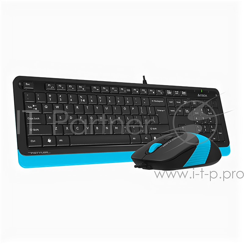 Клавиатура + мышь A4 Fstyler F1010 клав:черный/синий мышь:черный/синий USB Multimedia F1010 Blue .