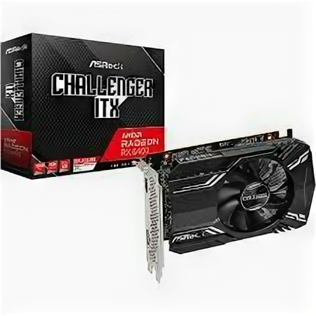 Видеокарта ASROCK Radeon RX 6400 Challenger ITX 4G, 1*DP, 1*HDMI, FAN 1; 90-GA3CZZ-00UANF