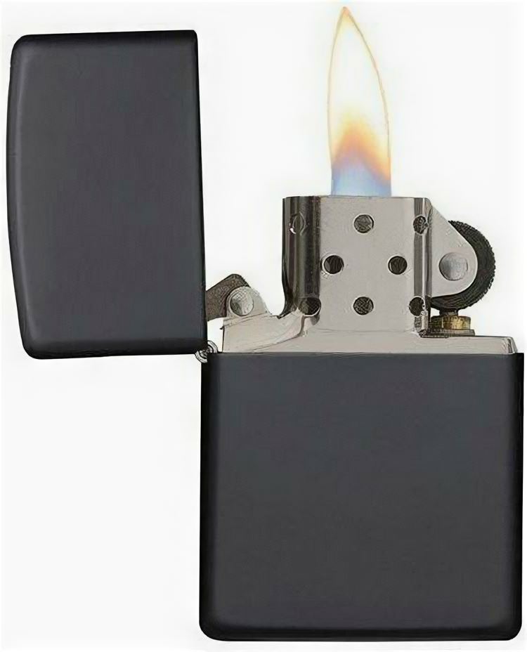 Зажигалка ZIPPO Classic с покрытием Black Matte латунь/сталь чёрная матовая 38x13x57