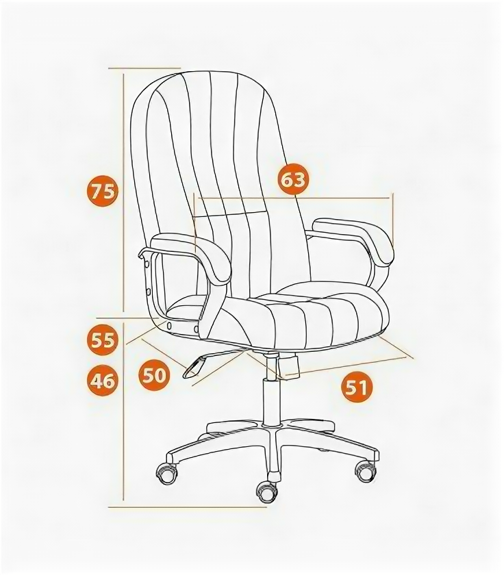 Кресло офисное СН888 (22) ткань, серый - фотография № 5