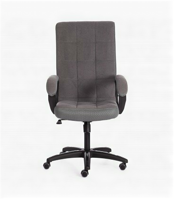Кресло офисное TRENDY (22), флок/ткань, серый - фотография № 5