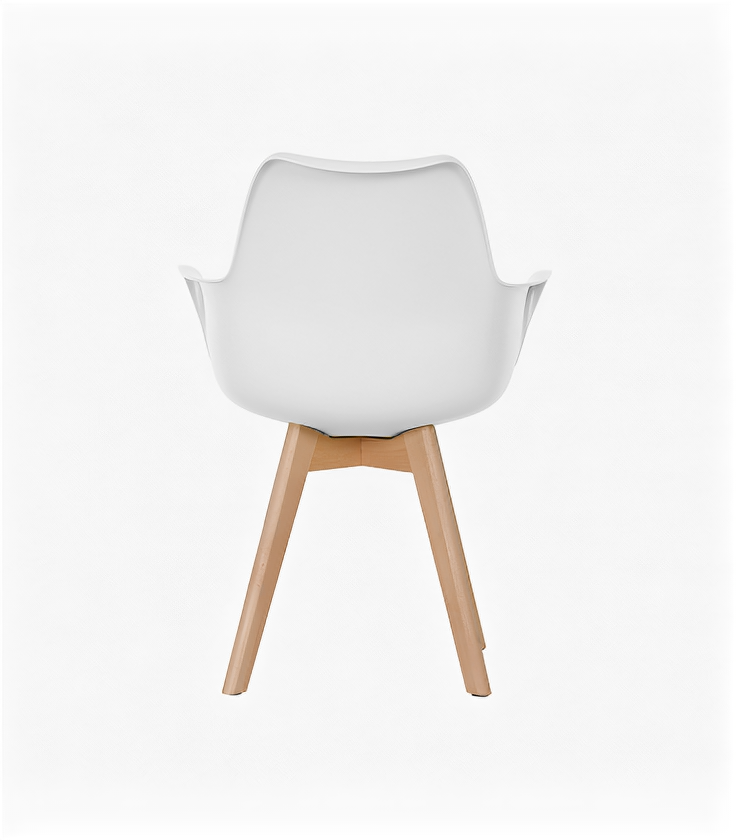 Кресло MATTEO бук, пластик белый - фотография № 3
