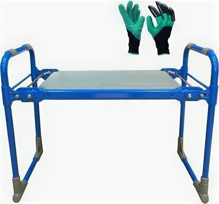 фото Скамейка садовая с мягким сиденьем Nika СКМ (скм/г голубой) .