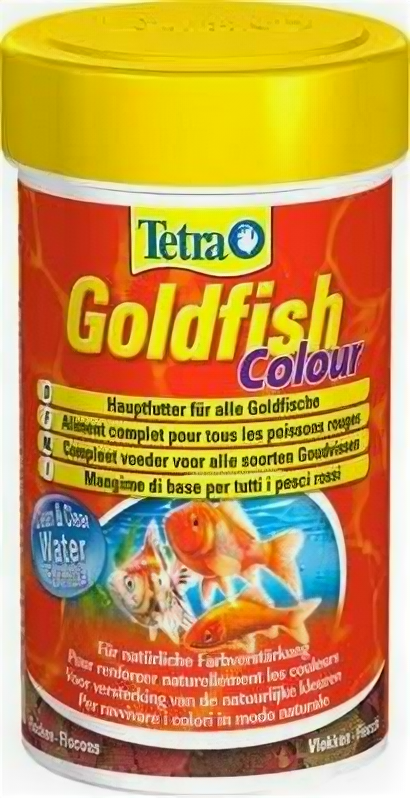 TetraGoldfish Colour корм в хлопьях для улучшения окраса золотых рыб 100 мл .