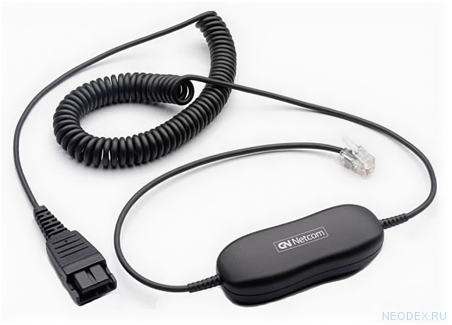 Кабель-переходник аудио JABRA GN1216 SmartCord CC Avaya, QD - RJ10 , 0.8м, черный [88001-04] - фото №1
