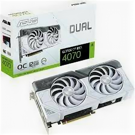 Видеокарта ASUS GeForce RTX 4070 DUAL OC White, 12 ГБ (DUAL-RTX4070-O12G-WHITE)