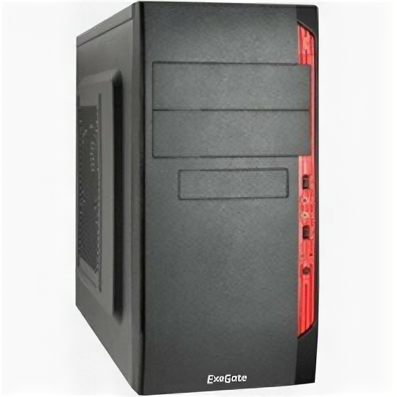 Exegate EX272736RUS Корпус MinitowerQA-410 Black, mATX, 2*USB, Audio