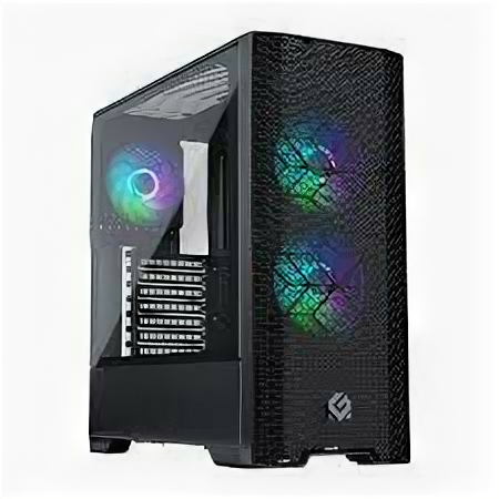 Корпус MagniumGear NEO Air Black, 2х 120mm ARGB Fan, боковая панель Tempered Glass, Mid-Tower / MG-NE520A_DBK02_RU