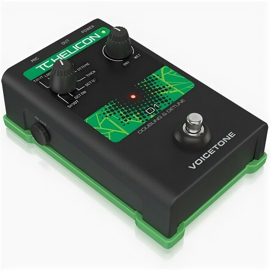 TC HELICON VoiceTone D1 напольная вокальная педаль эффекта дублирования голоса добавляет второй голос в унисон или октаву 8 пресетов преамп студийн