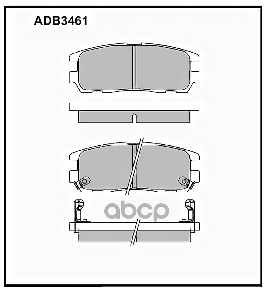 Колодки Тормозные Дисковые Задние Allied Nippon Adb3461 ALLIED NIPPON арт. ADB3461