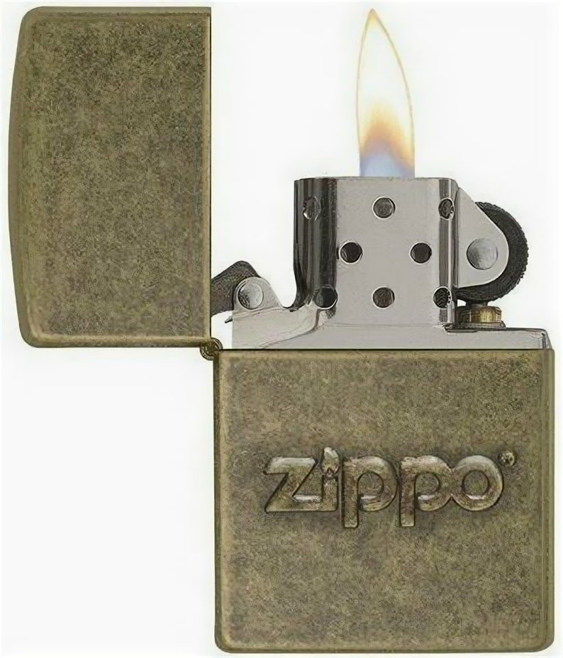 Зажигалка ZIPPO Classic с покрытием Antique Brass, латунь/сталь, золотистая, матовая, 38x13x57 мм - фотография № 3