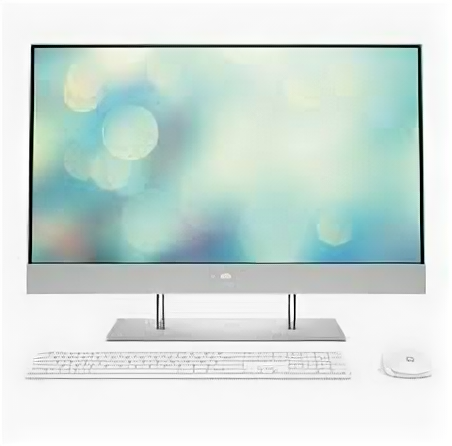 Моноблок HP 27-dp0019ny AiO 27"(1920x1080)/AMD Ryzen 5 4500U(2.3Ghz)/8192Mb/256PCISSDGb/noDVD/Int:AMD Intergrated Graphics /Cam/WiFi/war 1y/Starry White/FreeDOS + EN kbd