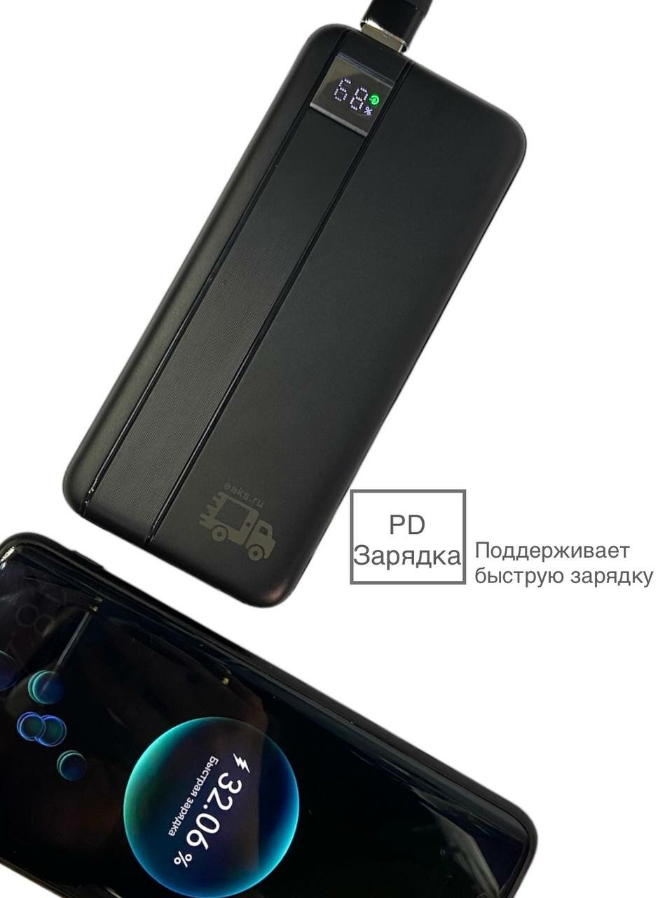 Внешний аккумулятор power bank 10000 mAh быстрая зарядка QC 3.0 22,5W usb-с type c