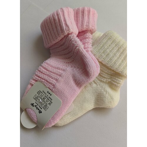 фото Носки 2 пары, размер 1-2, серый, бирюзовый baby f