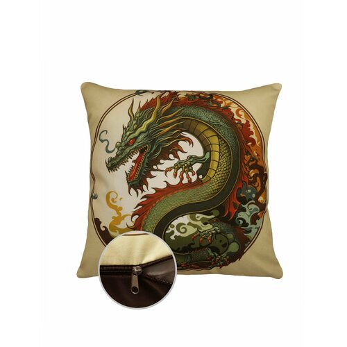 Подушка декоративная на диван Символ года Дракон 40х40