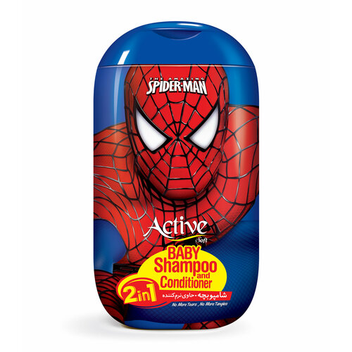 Детский шампунь и кондиционер 2в1 ACTIVE иран Spiderman, 280 мл vilsen family cosmetics шампунь – кондиционер 2в1 увлажнение и укрепление для всех типов волос 500 мл