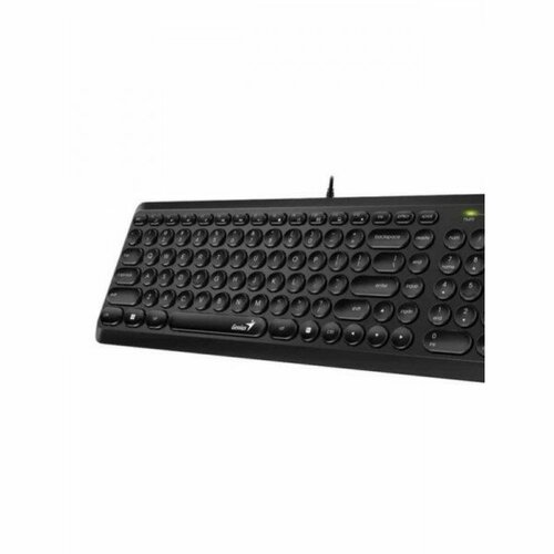 Клавиатура проводная мультимедийная Genius SlimStar Q200 12 мультимидийных клавиш тонкие клавиши USB поддержка приложения Genius Key support кабе 131600₽