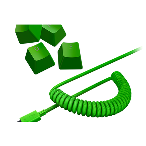 Колпачки и кабель клавиатуры Razer PBT Keycap Coiled Cable Upgrade Set Green USUK 660000₽