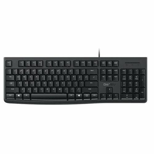 Клавиатура проводная Dareu LK185 Black (черный), мембранная, 104 клавиши, EN/RU, 1,8м