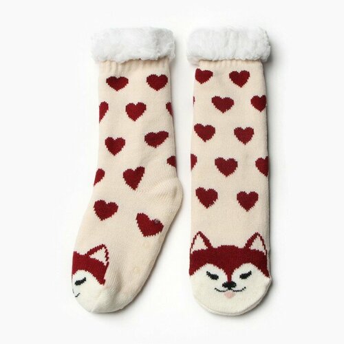 фото Носки rs, размер 36/40, розовый, бежевый