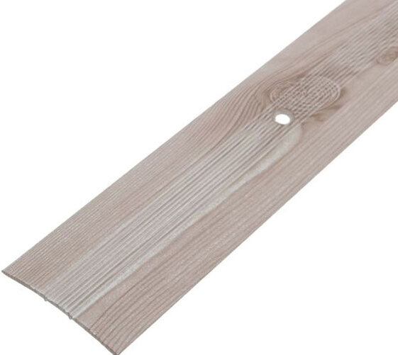 фото Порог/стык напольный алюминиевый, 38мм.* 0,9м. Ясень серый, профиль стыкоперекрывающий одноуровневый