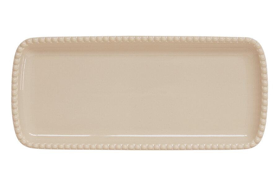 Блюдо прямоугольное Tiffany бежевое 36х16 см Easy Life EL-R2714/TIBE - фото №1