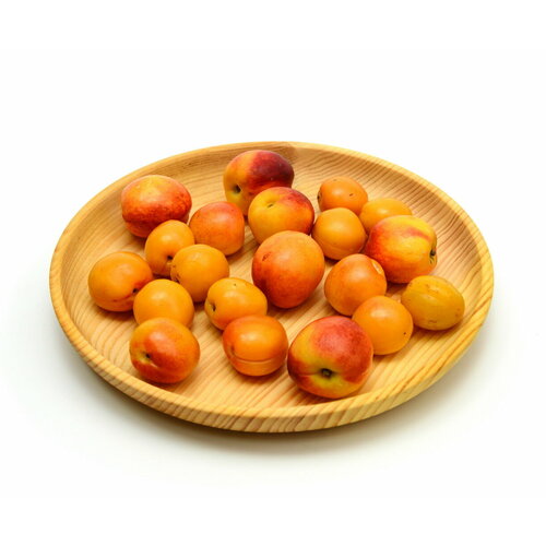 Тарелка деревянная из кедра большая D29 H3,5. Блюдо для подачи