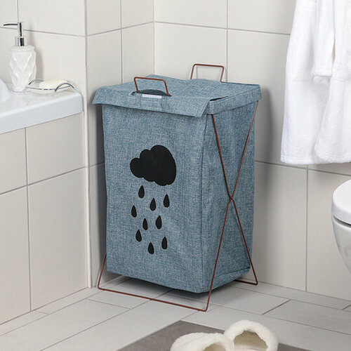 Корзина для белья складная с крышкой Облачко 1089₽