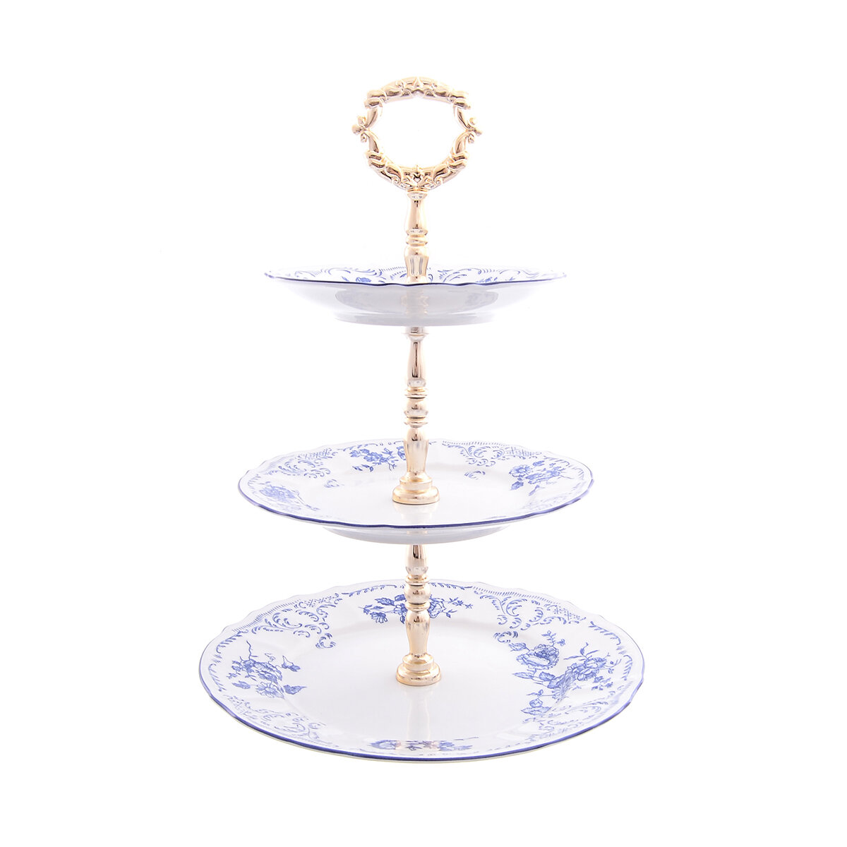 фото Этажерка (Горка) Bernadotte Синие розы 3 яруса