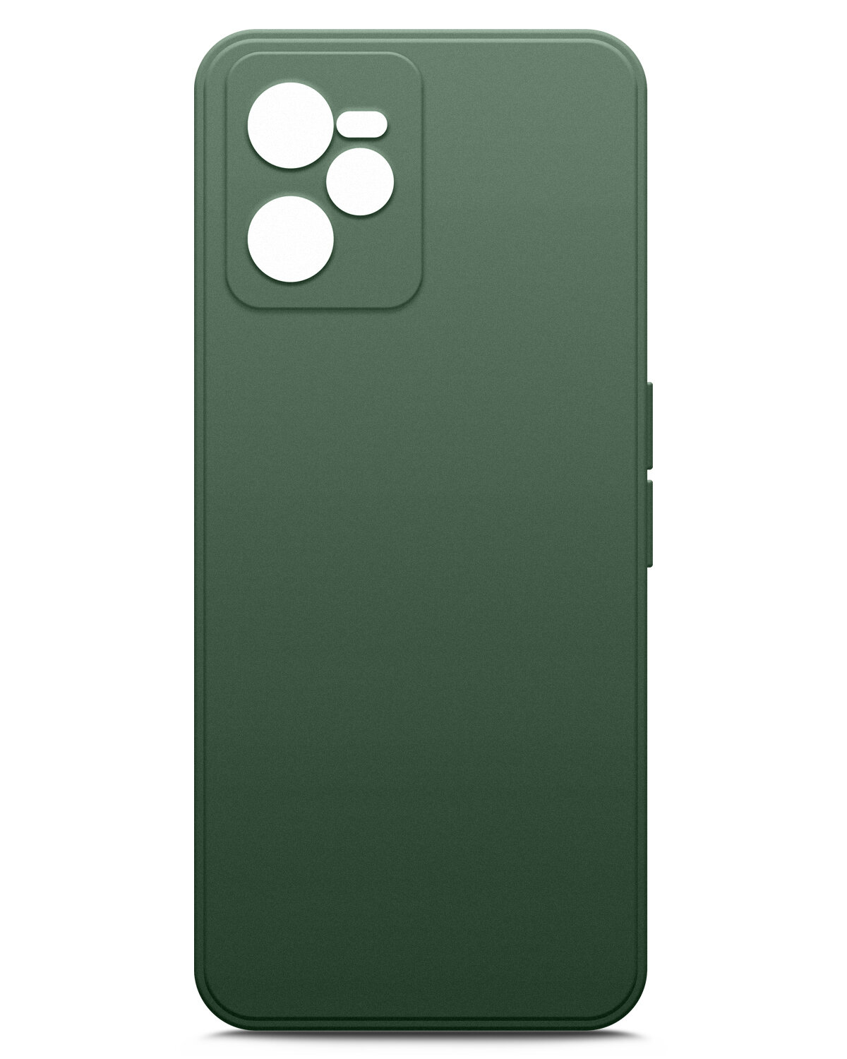 Чехол на Realme C35 (Реалми С35) силиконовый с защитной подкладкой из микрофибры, зеленый опал, Miuko