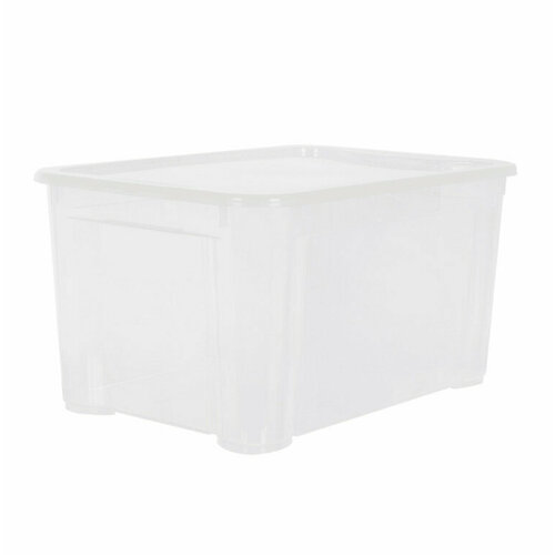 Ящик Кристалл 39х29x56 см пластик цвет прозрачный с крышкой 1279₽