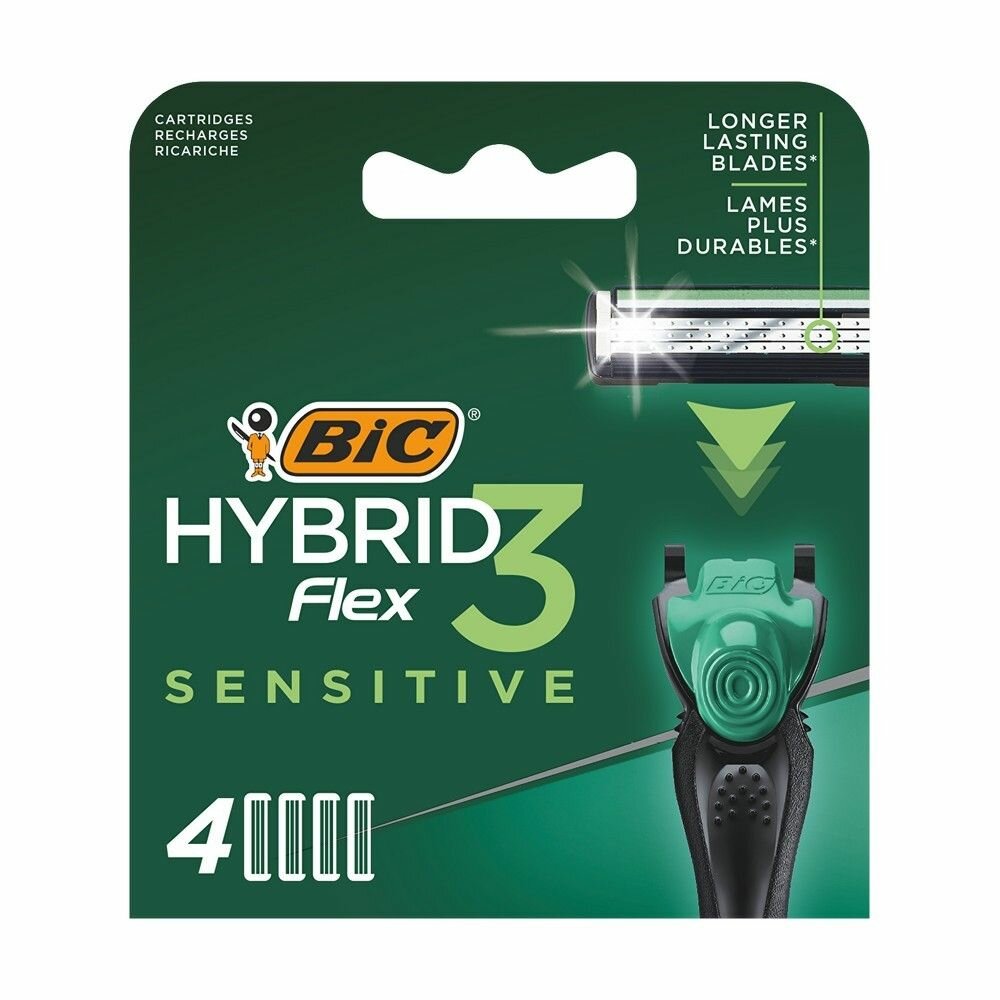 Кассеты для бритья Bic Hybrid 3 Flex Sensitive 4шт - фото №15