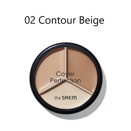 Консилер для лица [The Saem] Cover Perfection Triple Pot Concealer 02 Contour Beige