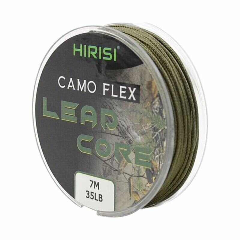 Лидкор с сердечником Hirisi Leadcore 35lb 7м. зелёный