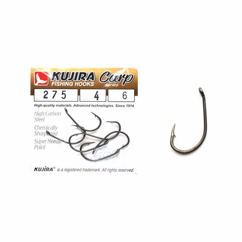 фото Крючки kujira carp 275tf №4 (6шт)