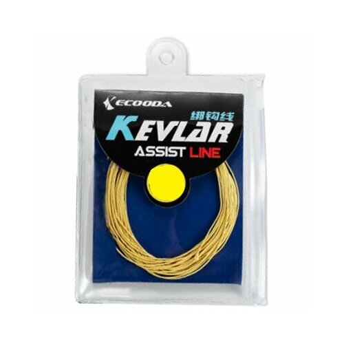 Ecooda, Леска Kevlar Assist Line, Drag Power, 42.75кг, 95lb, желтый