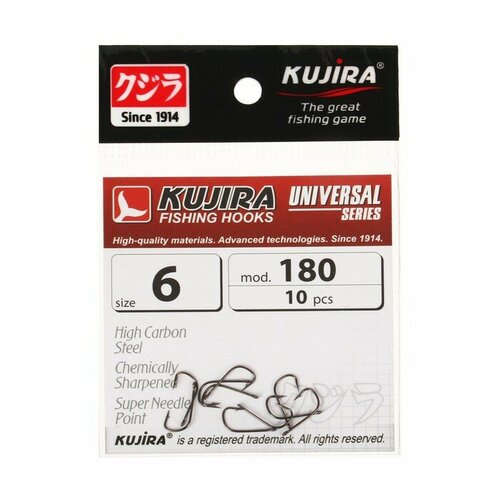 фото Крючки kujira universal 180 bn №6, 10 шт. нет бренда