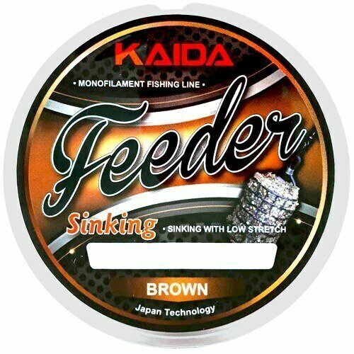 фото Леска kaida feeder sinking 200м brown 0.203мм 3.83кг 8.44lb