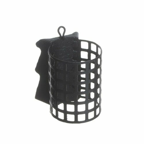 фото Груз-кормушка металлическая x-feeder me alligator m perfo, цвет matt black, 100 г, 40 мл