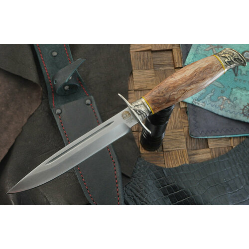 фото Мастерская сковородихина нож нквд-4а, сталь bohler к340, стабилизированная карельская береза, литье мельхиор ножевая мастерская сковородихина