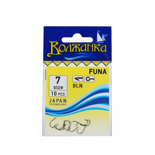 фото Крючки "волжанка", серия funa, № 7, 10 шт. volzhanka