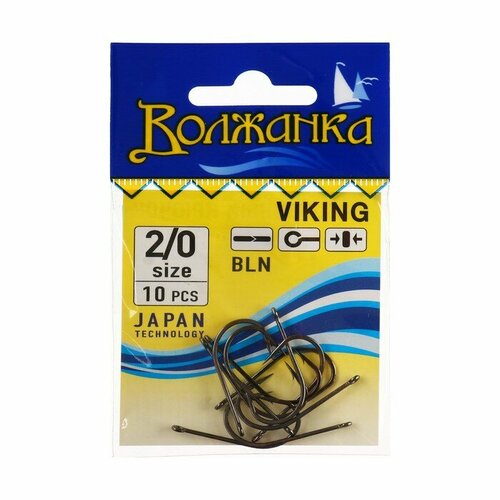 фото Крючки "волжанка" viking № 2/0, 10 шт volzhanka