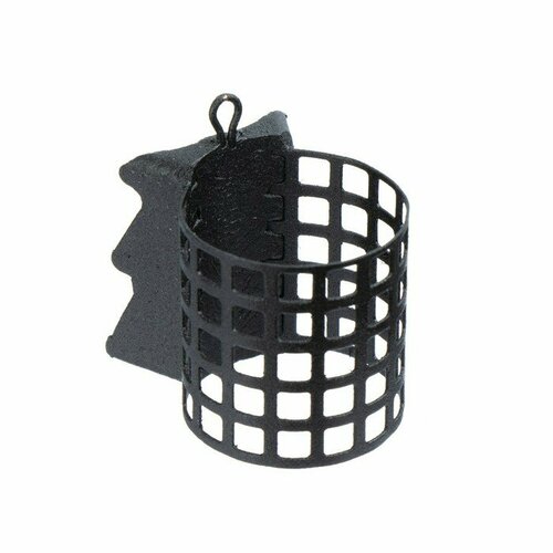 фото Груз-кормушка металлическая x-feeder me alligator m perfo, цвет matt black, 80 г, 35 мл