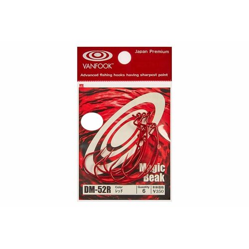 фото Крючки vanfook офсетные dm-52r red #3/0 (6шт)