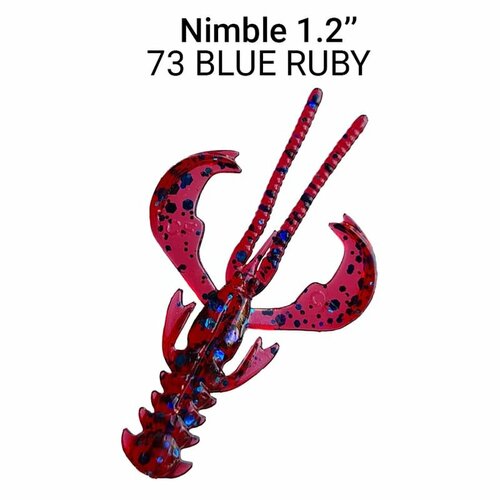 hissey jane ruby blue Силиконовые приманки Crazy Fish Nimble 1.2 76-30-73-6